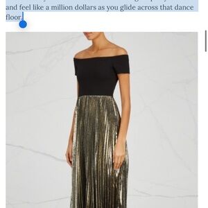 Alice + Olivia Black and Gold Maxi Skirt